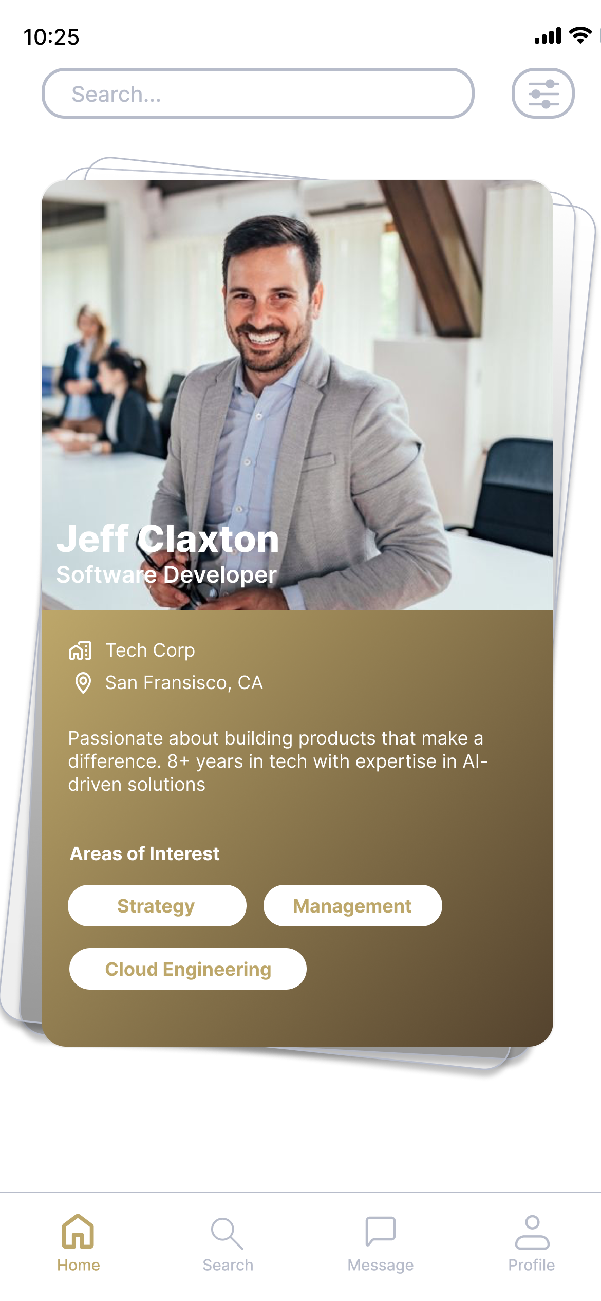 Thawe app home screen